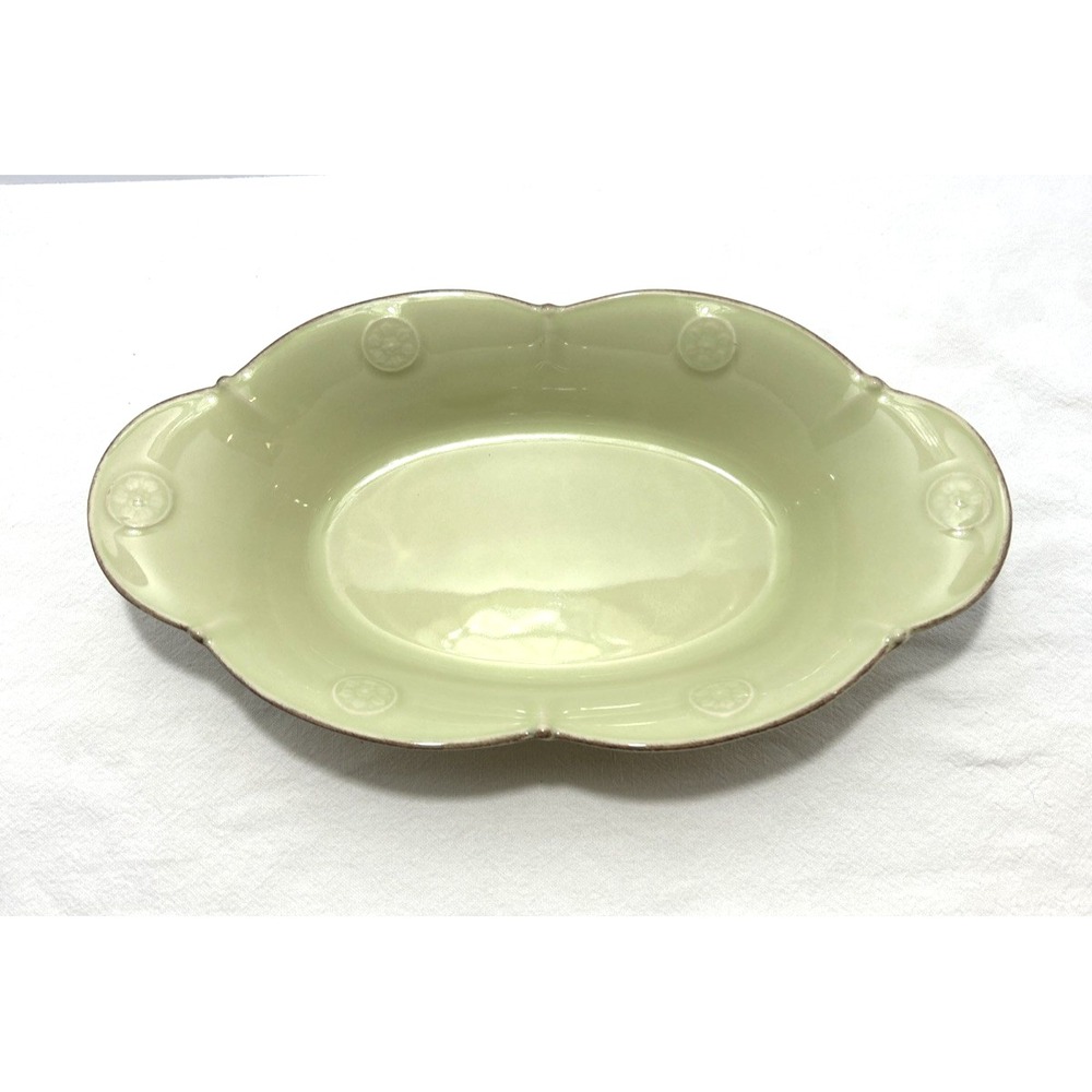 Casa Stone by Casafina Meridian Portuguese Stoneware Oval Dish Pale Green